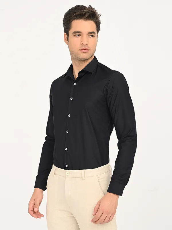 Premium_Cotton_Blend_Solid__Shirt_For_Men