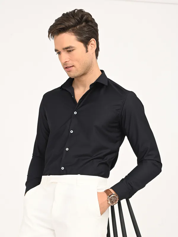 Premium_Cotton_Blend_Solid__Shirt_For_Men