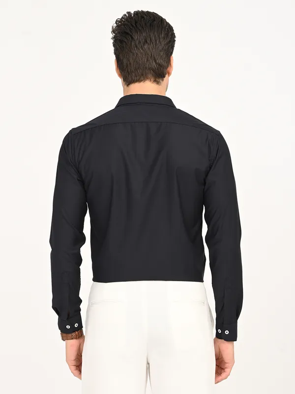 Premium_Cotton_Blend_Solid__Shirt_For_Men