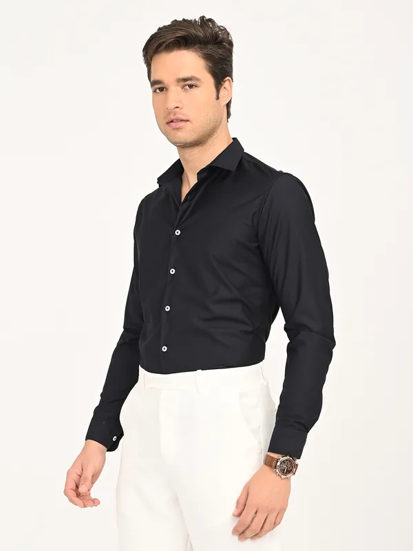 Premium_Cotton_Blend_Solid__Shirt_For_Men
