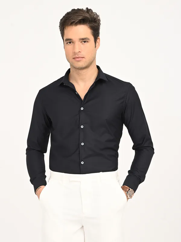 Premium_Cotton_Blend_Solid__Shirt_For_Men