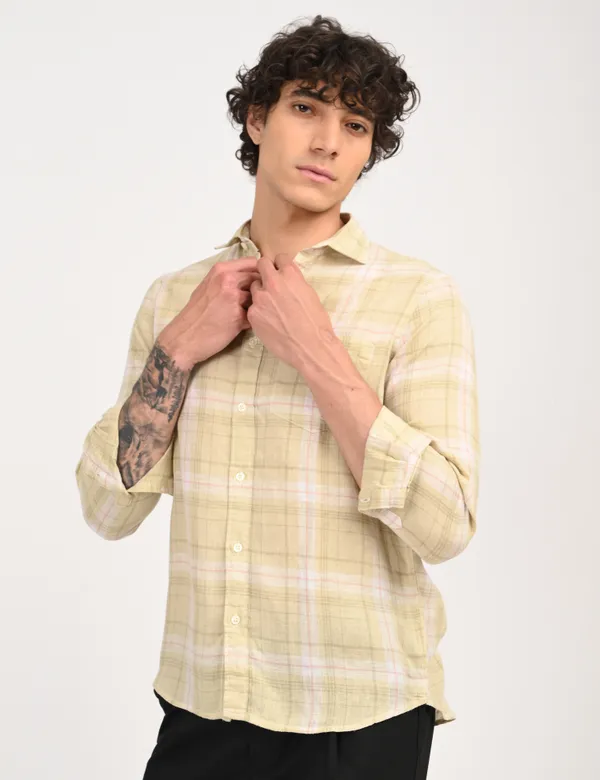 Beige_Check_Regular_Fit_Full_Sleeve_Shirt_For_Men