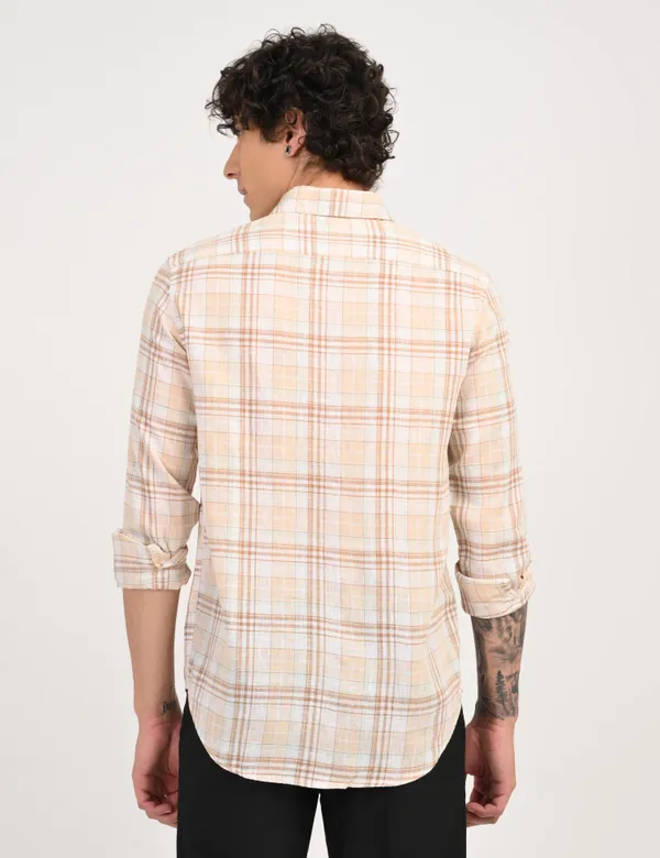Brown_Check_Regular_Fit_Full_Sleeve_Shirt_For_Men