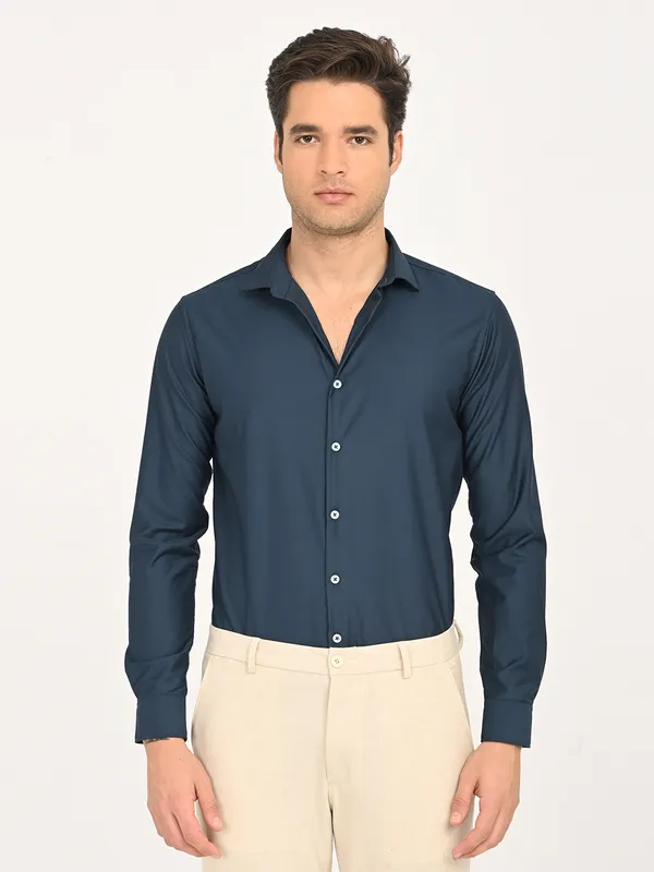 Premium_Cotton_Blend_Solid__Shirt_For_Men