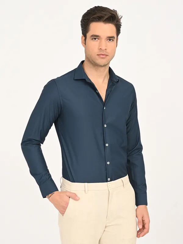 Premium_Cotton_Blend_Solid__Shirt_For_Men
