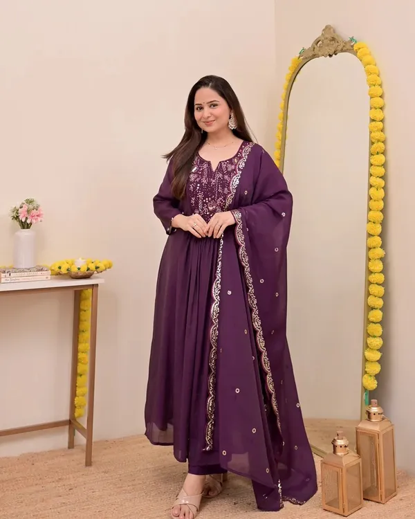 Purple_Elegant_Design_Embroidered_Georgette_Anarkali_Suit_Set_With_Dupatta_For_Women