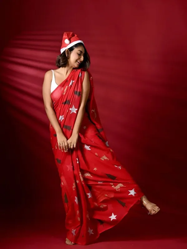 Red_Elegant_Design_Satin_Silk_Saree_For_Women