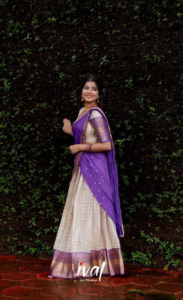 Purple_Elegant_Design_Silk_Blend_Half_Saree_With_Dupatta_For_Women