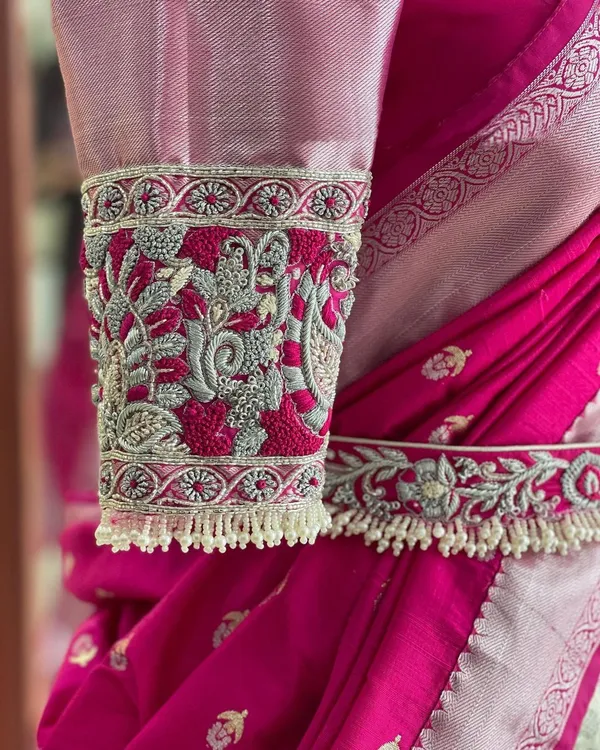 Pink_And_White_Elegant_Design_Embroidered_Silk_Half_Saree_With_Dupatta_For_Women