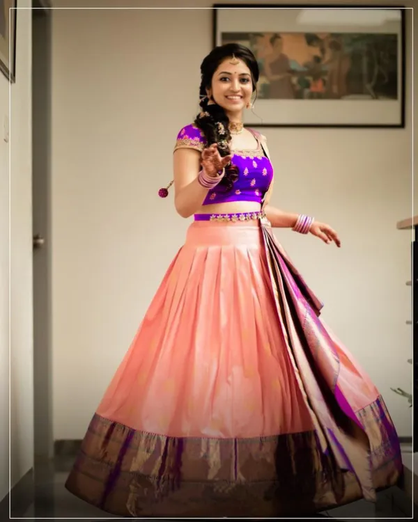 Pink_And_Purple_Elegant_Design_Embroidered_Silk_Blend_Half_Saree_With_Dupatta_For_Women