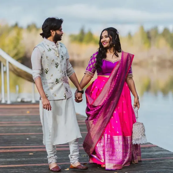 Pink_And_Purple_Elegant_Design_Embroidered_Silk_Half_Saree_With_Dupatta_For_Women