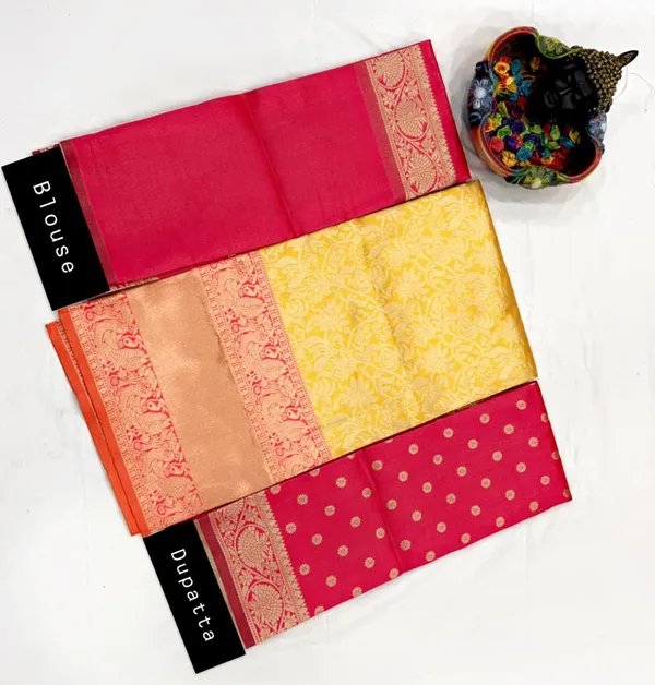 Multicolour_Elegant_Design_Embellished_Silk_Half_Saree_For_Women