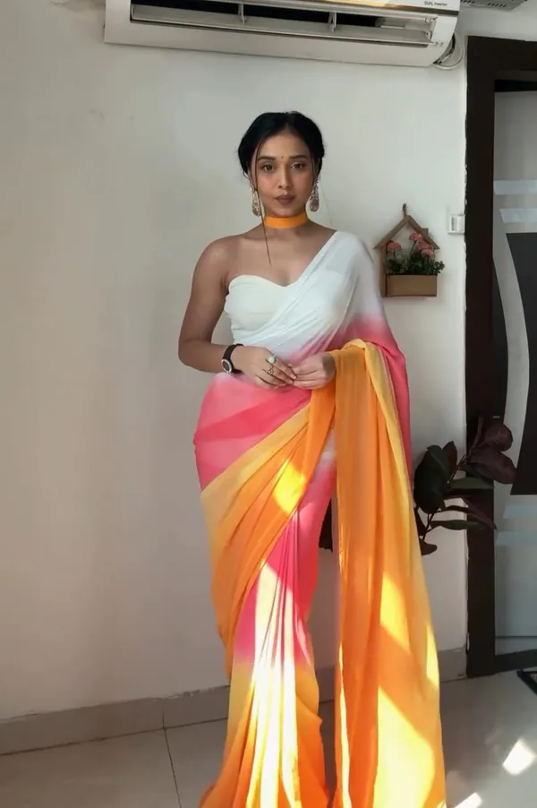 Multicolor_Elegant_Design_Silk_Blend_Saree_For_Women