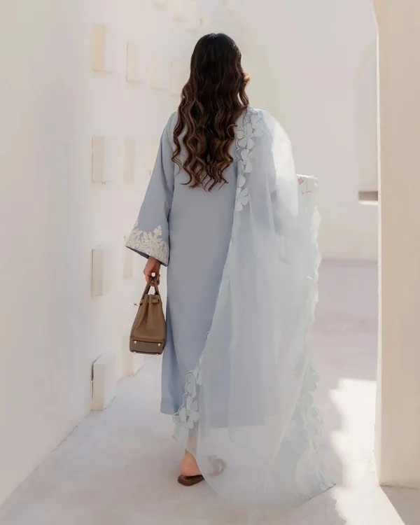 Aqua_Blue_Chanderi_Silk_Kurti_Pant_And_Dupatta_Set_For_Women