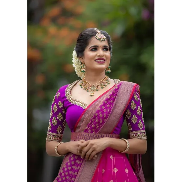 Pink_And_Purple_Elegant_Design_Embroidered_Silk_Half_Saree_With_Dupatta_For_Women