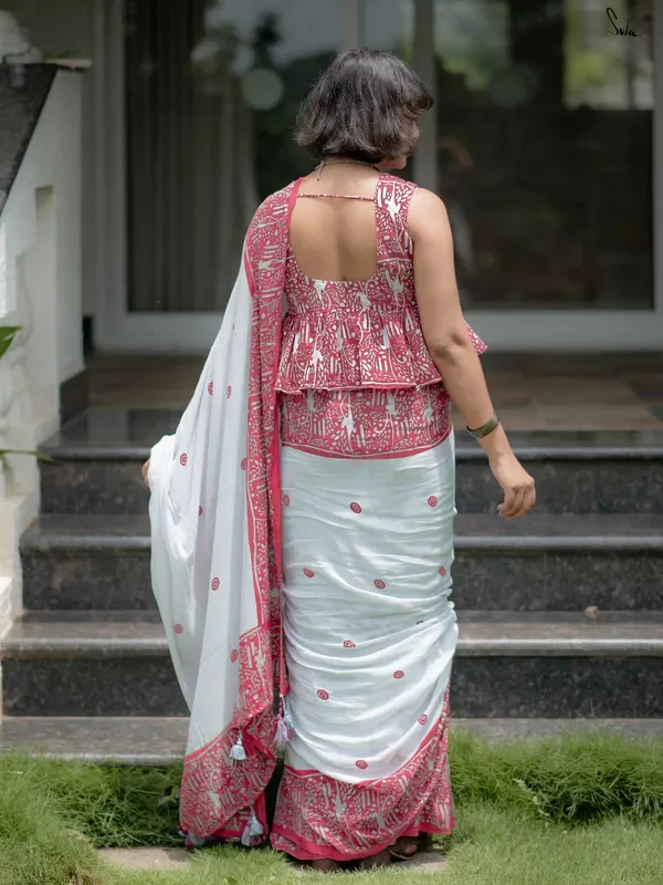 White_Elegant_Design_Cotton_Saree_For_Women