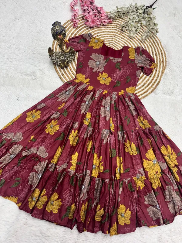 Maroon_Cotton_One_Piece_Maxi_Gown_For_Women