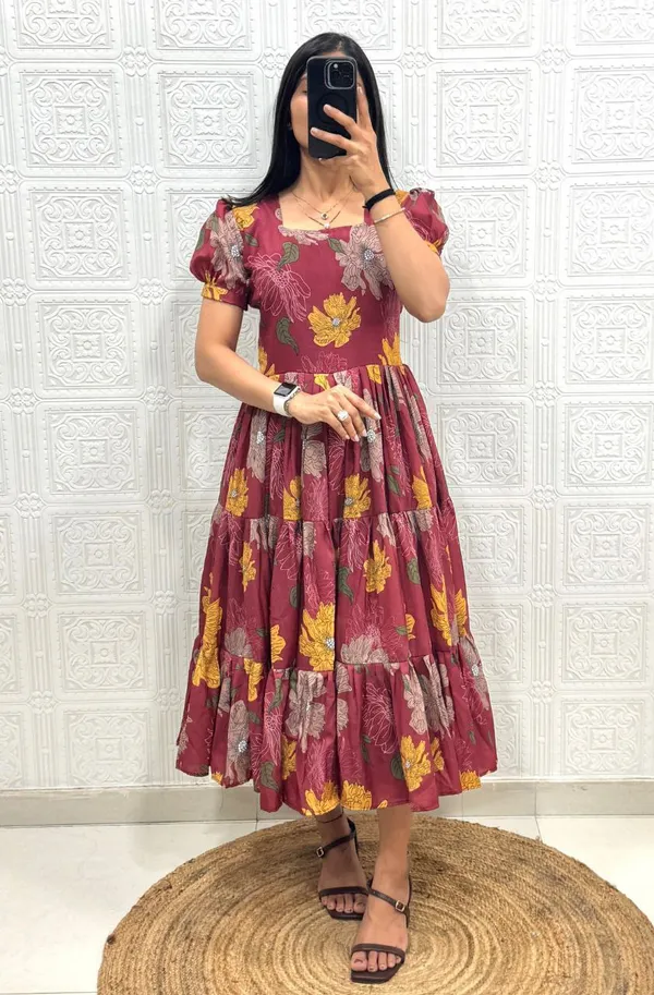 Maroon_Cotton_One_Piece_Maxi_Gown_For_Women