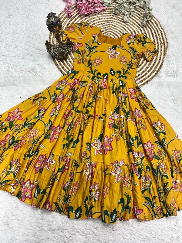 Yellow_Cotton_One_Piece_Maxi_Gown_For_Women