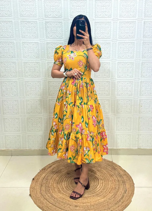 Yellow_Cotton_One_Piece_Maxi_Gown_For_Women