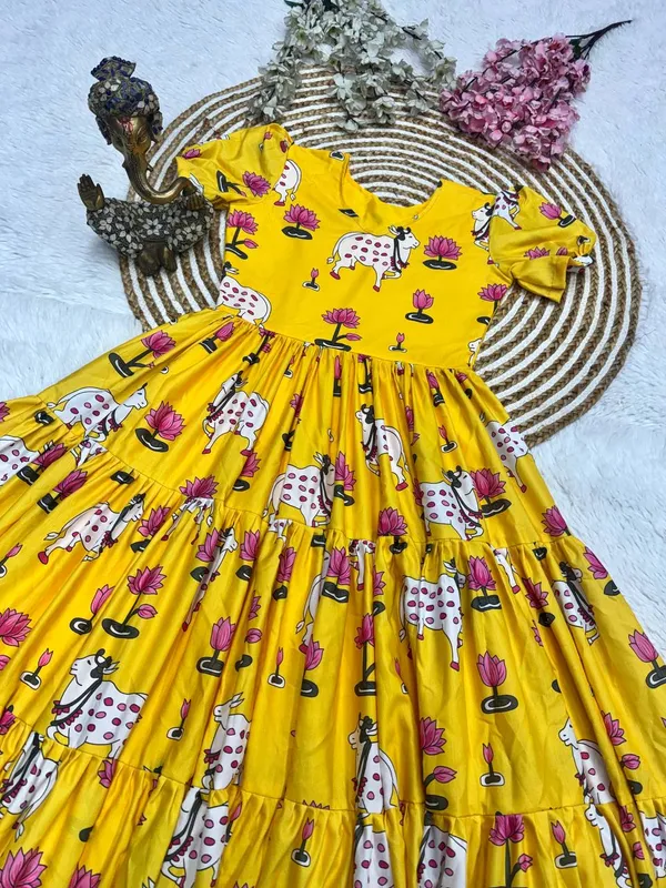 Yellow_Cotton_One_Piece_Maxi_Gown_For_Women