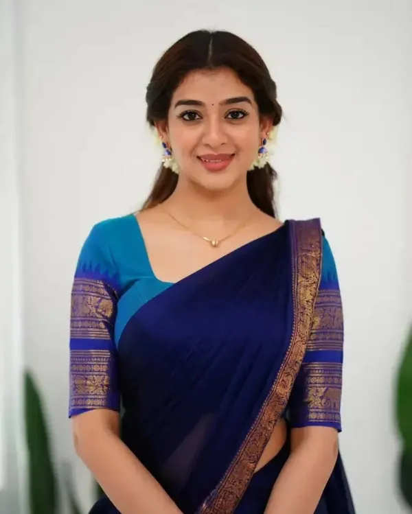 Teal_Blue_And_Purple_Elegant_Design_Banarasi_Silk_Half_Saree_For_Women
