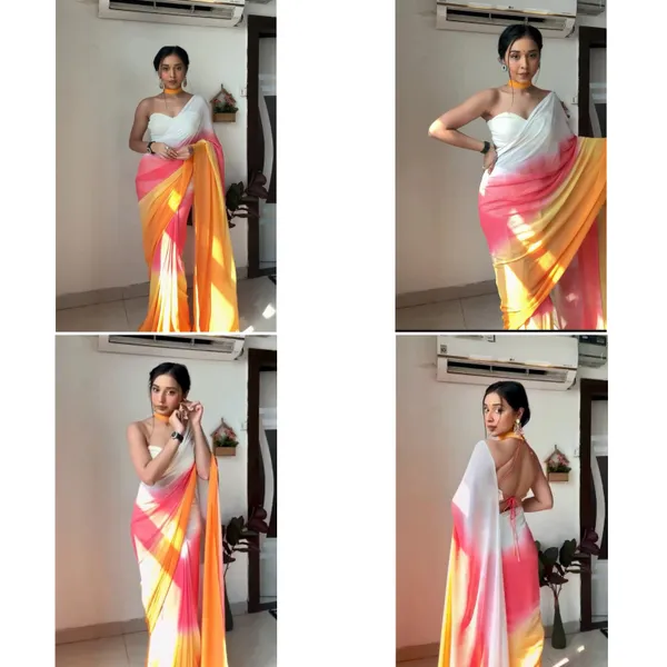Multicolor_Elegant_Design_Silk_Blend_Saree_For_Women