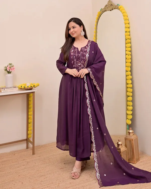 Purple_Elegant_Design_Embroidered_Georgette_Anarkali_Suit_Set_With_Dupatta_For_Women