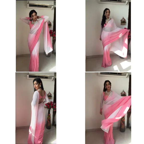 Pink_Elegant_Design_Chiffon_Saree_For_Women