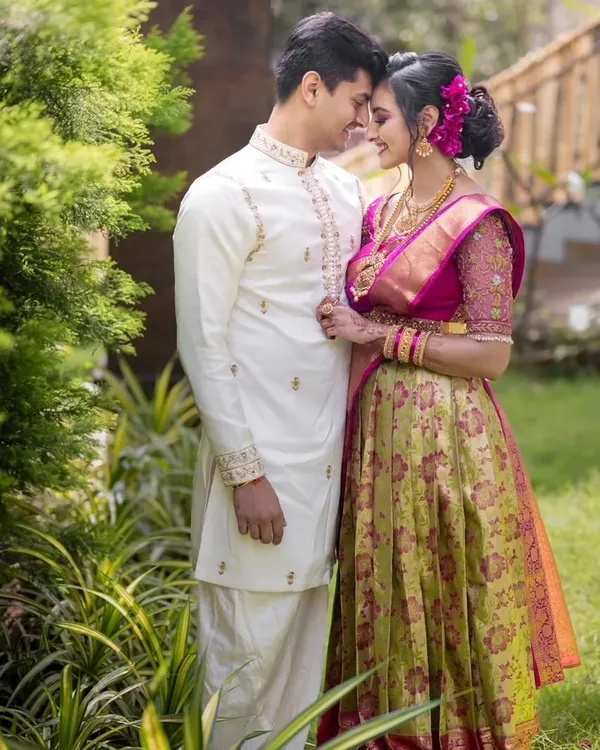 Pink_Elegant_Design_Embroidered_Silk_Blend_Half_Saree_With_Dupatta_For_Women