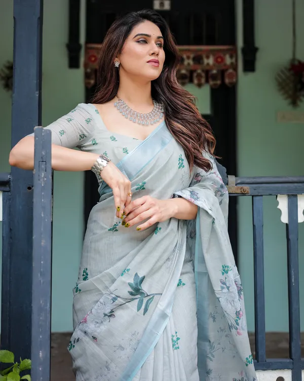 Light_Blue_Elegant_Design_Embroidered_Organza_Saree_For_Women