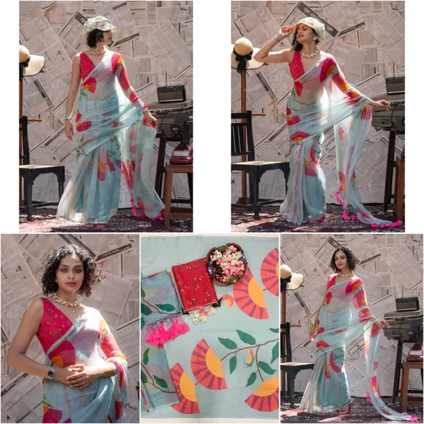 Green_Elegant_Design_Linen_Saree_For_Women