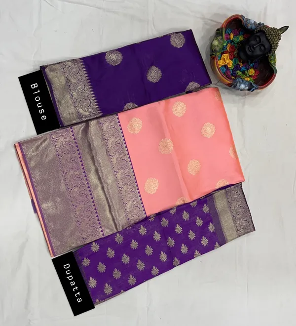 Pink_And_Purple_Elegant_Design_Embroidered_Silk_Blend_Half_Saree_With_Dupatta_For_Women