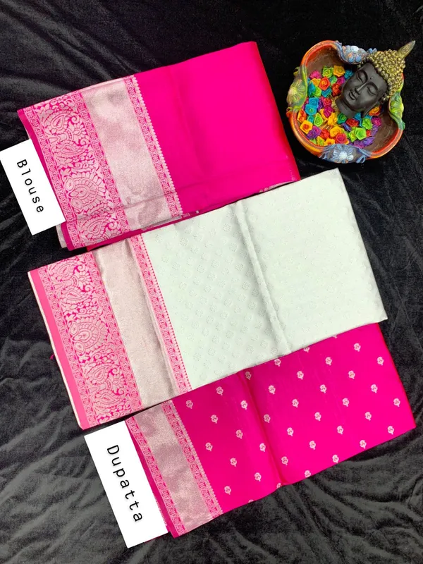 Pink_And_White_Elegant_Design_Embroidered_Silk_Half_Saree_With_Dupatta_For_Women