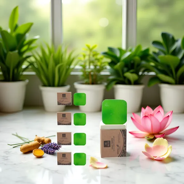 Pack_Of_5__Green_Luxury_Handmade_Natural_Soap_(Neem)_|_Sulphate_&_Paraben_Free_|_Herbal_Bathing_Bar_Gift_Set_For_All_Skin_Types