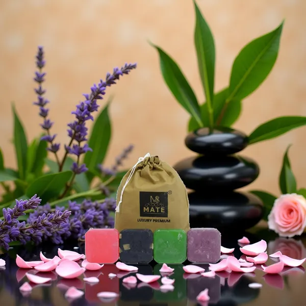 Pack_Of_4_Luxury_Handmade_Natural_Soap_(Charcoal,_Rose,_Neem,_Lavender)_|_Sulphate_&_Paraben_Free_|_Herbal_Bathing_Bar_Gift_Set_For_All_Skin_Types