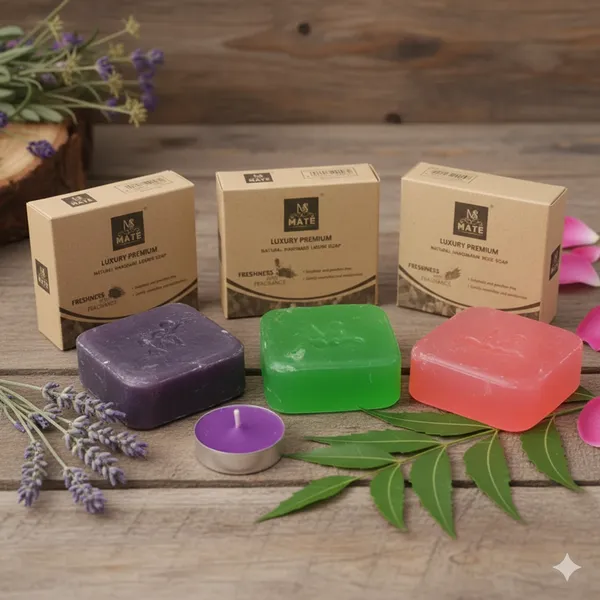 Pack_Of_3_Luxury_Handmade_Natural_Soap___(Rose,_Neem,_Lavender)_|_Sulphate_&_Paraben_Free_|_Herbal_Bathing_Bar_Gift_Set_For_All_Skin_Types