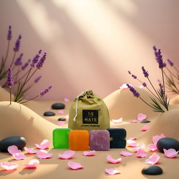 Pack_Of_4_Luxury_Handmade_Natural_Soap__(Charcoal,_Neem,_Lavender,_Turmeric)_|_Sulphate_&_Paraben_Free_|_Herbal_Bathing_Bar_Gift_Set_For_All_Skin_Types