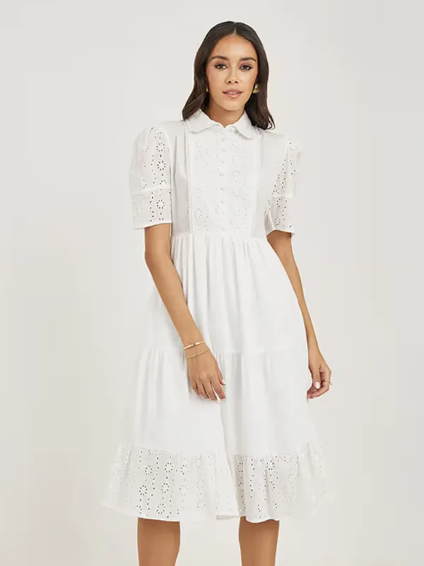 White_Rayon_Dress_For_Women