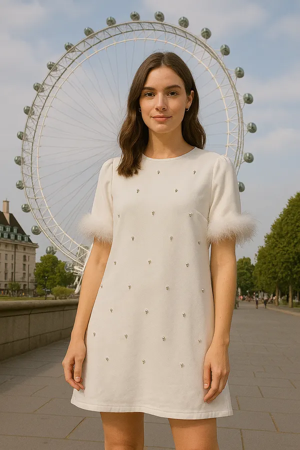 Off_White_Rayon_Dress_For_Women