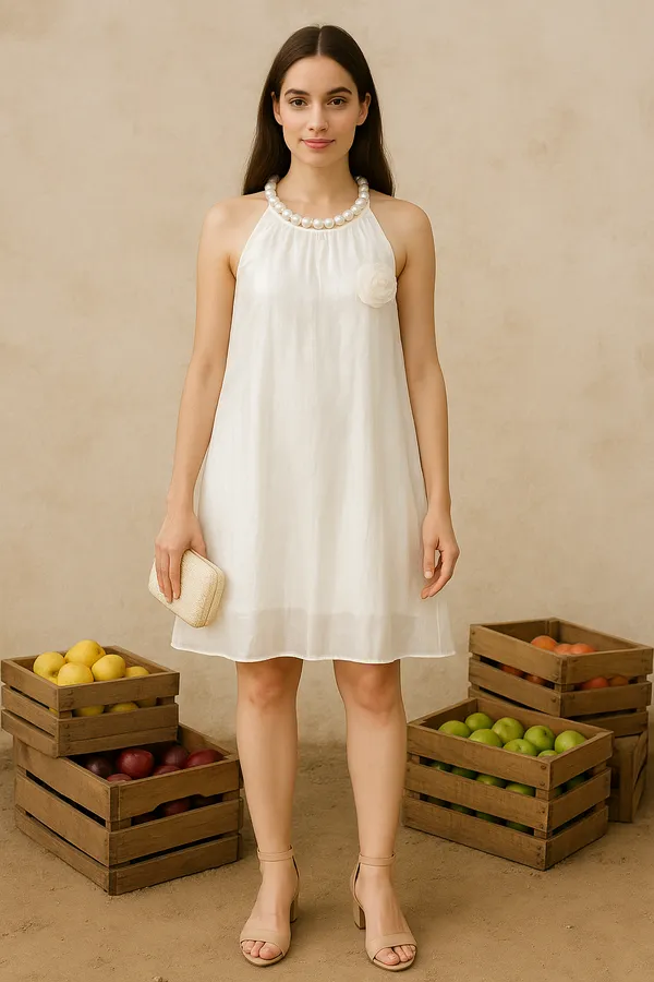 White_Rayon_Dress_For_Women
