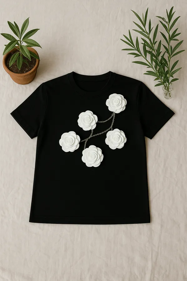 Black_Rayon_T-Shirt_For_Women