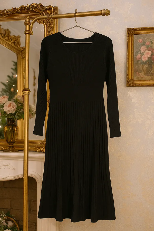 Black_Woollen_Winter_Dress_For_Women