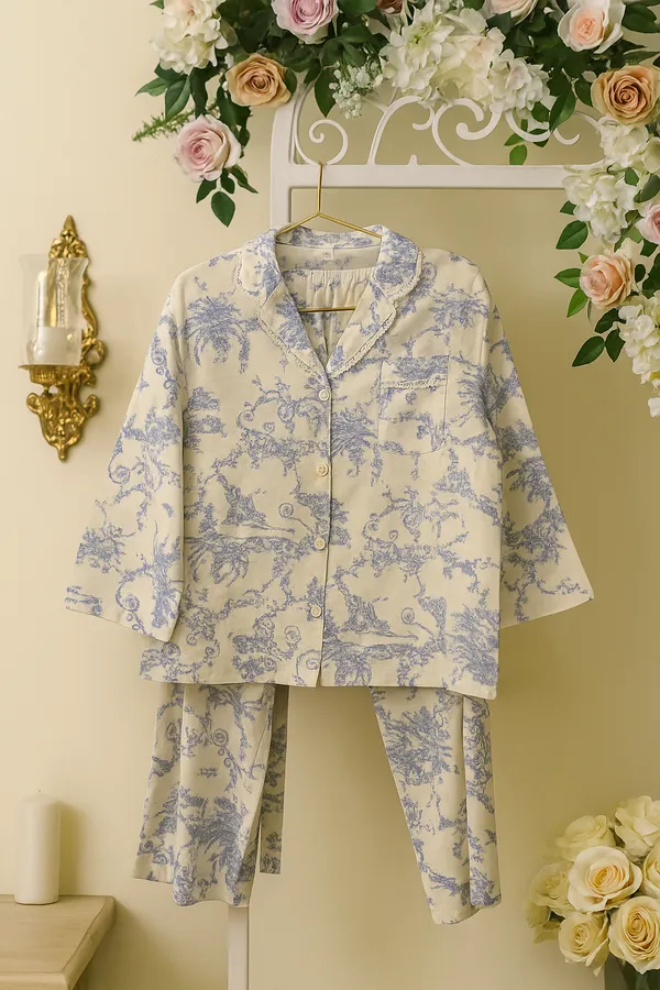 Blue_&_White_Night_Suit_For_Women