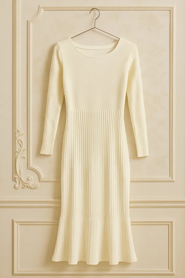 Off_White_Woollen_Winter_Dress_For_Women