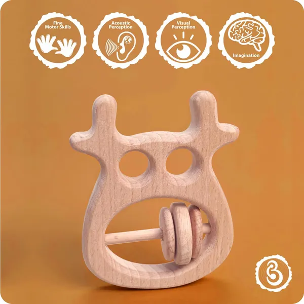 Wooden_Baby_Rattle_-_Reindeer