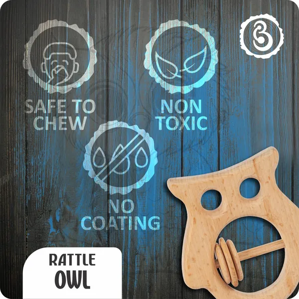 Wooden_Baby_Rattle_-_Owl