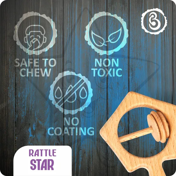 Wooden_Baby_Rattle_-_Star
