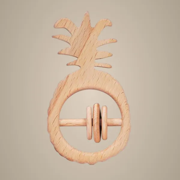 Wooden_Baby_Rattle_-_Pineapple