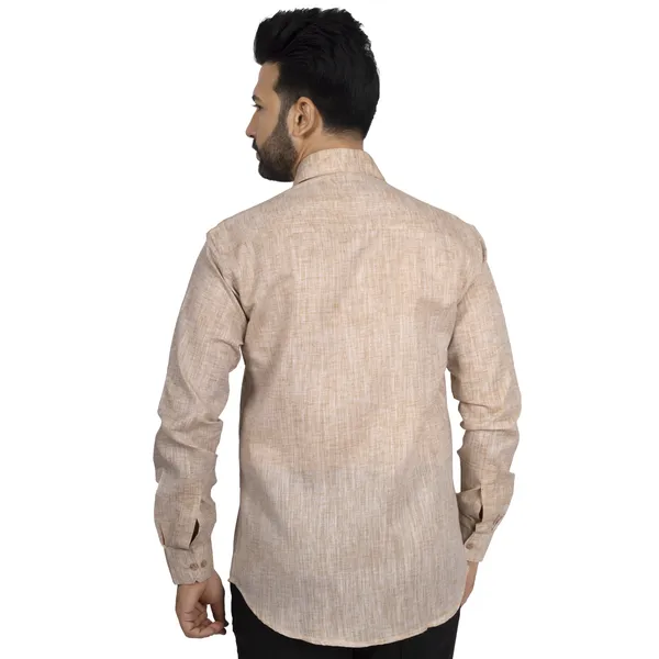 Beige_Cotton_Linen_Blend__Shirt_For_Men